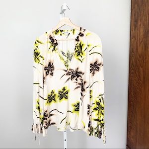 Derek Lam 100% Silk Vanilla Tropic Blouse